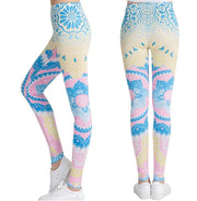 Printed Leggings, Slim Fit Pants, Yoga Pants