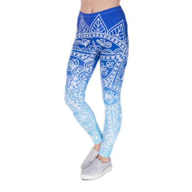 Printed Leggings, Slim Fit Pants, Yoga Pants