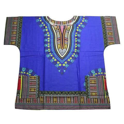 African Printed 100% Cotton Unisex Dashiki T-shirts