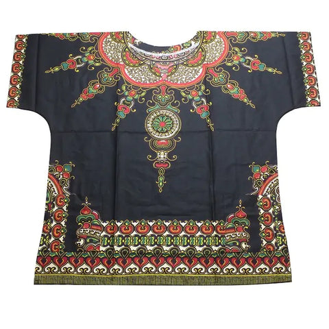 African Printed 100% Cotton Unisex Dashiki T-shirts