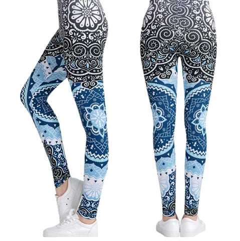 Printed Leggings, Slim Fit Pants, Yoga Pants