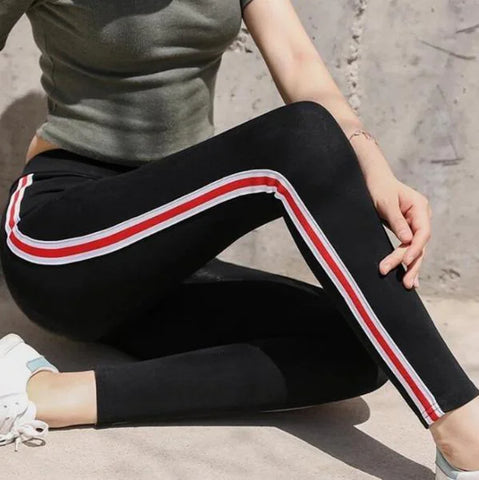 Striped Sports Pants, Leggings, Tapered Pants