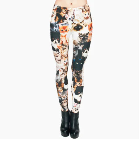 Printed Leggings, Slim Fit Pants, Yoga Pants