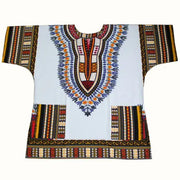 African Printed 100% Cotton Unisex Dashiki T-shirts