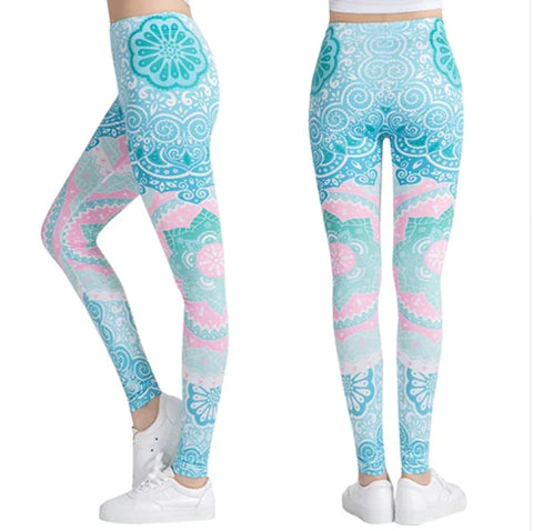 Printed Leggings, Slim Fit Pants, Yoga Pants