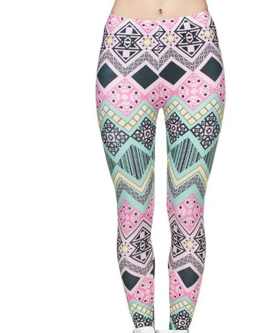 Printed Leggings, Slim Fit Pants, Yoga Pants