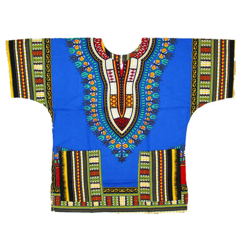 African Printed 100% Cotton Unisex Dashiki T-shirts