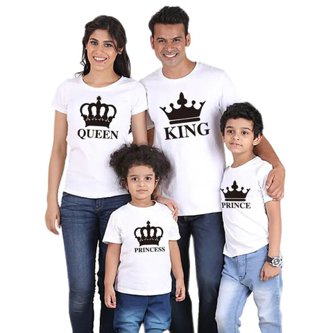 Crown King Summer Short-Sleeved Family T-Shirts