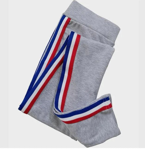 Striped Sports Pants, Leggings, Tapered Pants