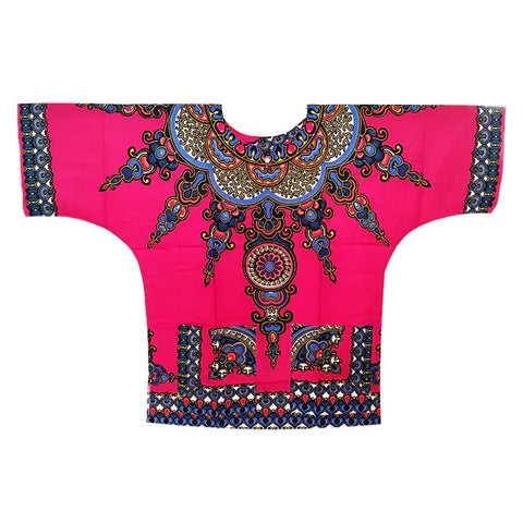 African Printed 100% Cotton Unisex Dashiki T-shirts