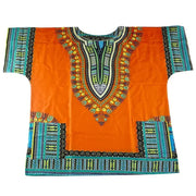 African Printed 100% Cotton Unisex Dashiki T-shirts
