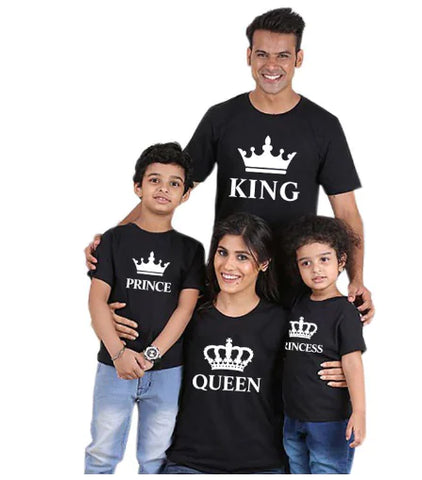 Crown King Summer Short-Sleeved Family T-Shirts