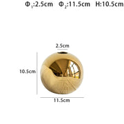 Electroplated Ceramic Gold Vase for Home Decor