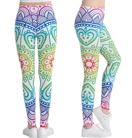 Printed Leggings, Slim Fit Pants, Yoga Pants