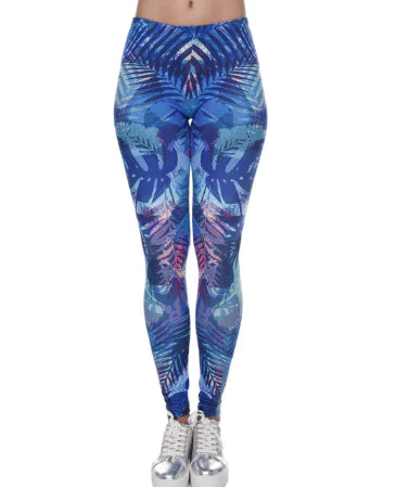 Printed Leggings, Slim Fit Pants, Yoga Pants