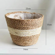 Woven Grass Planter Basket for Home Decor