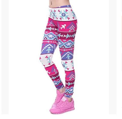 Printed Leggings, Slim Fit Pants, Yoga Pants
