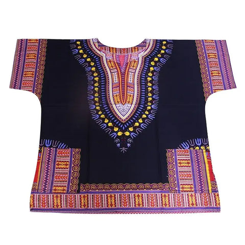 African Printed 100% Cotton Unisex Dashiki T-shirts