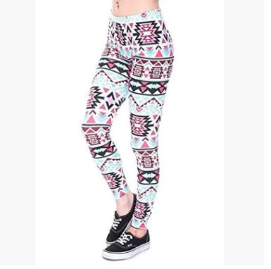 Printed Leggings, Slim Fit Pants, Yoga Pants