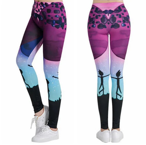 Printed Leggings, Slim Fit Pants, Yoga Pants