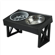 Elevated Slow-Feed Dog Bowl