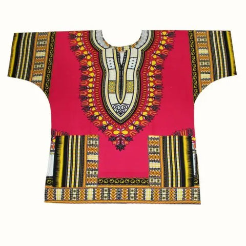 African Printed 100% Cotton Unisex Dashiki T-shirts
