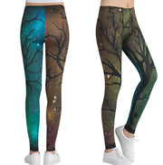 Printed Leggings, Slim Fit Pants, Yoga Pants