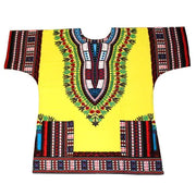 African Printed 100% Cotton Unisex Dashiki T-shirts